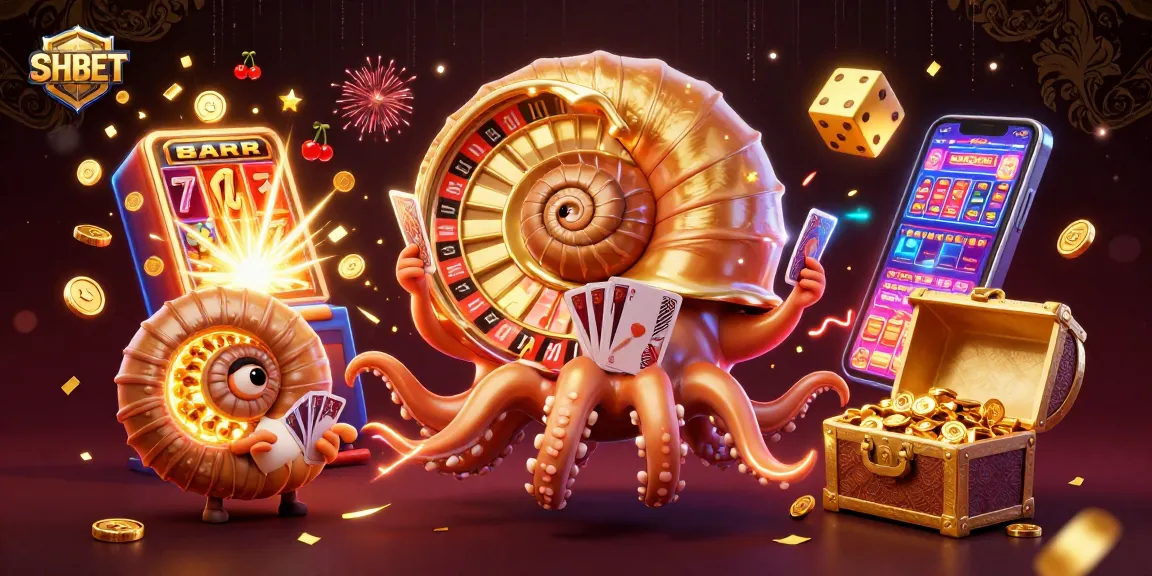 Engage with SHBET's thrilling online casino experience featuring dynamic gaming elements and vibrant icons.