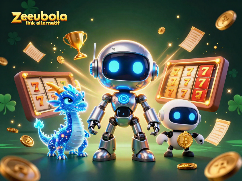 Engage with zeusbola link alternatif in thrilling slots action, featuring dynamic elements and vibrant 3D illustration.