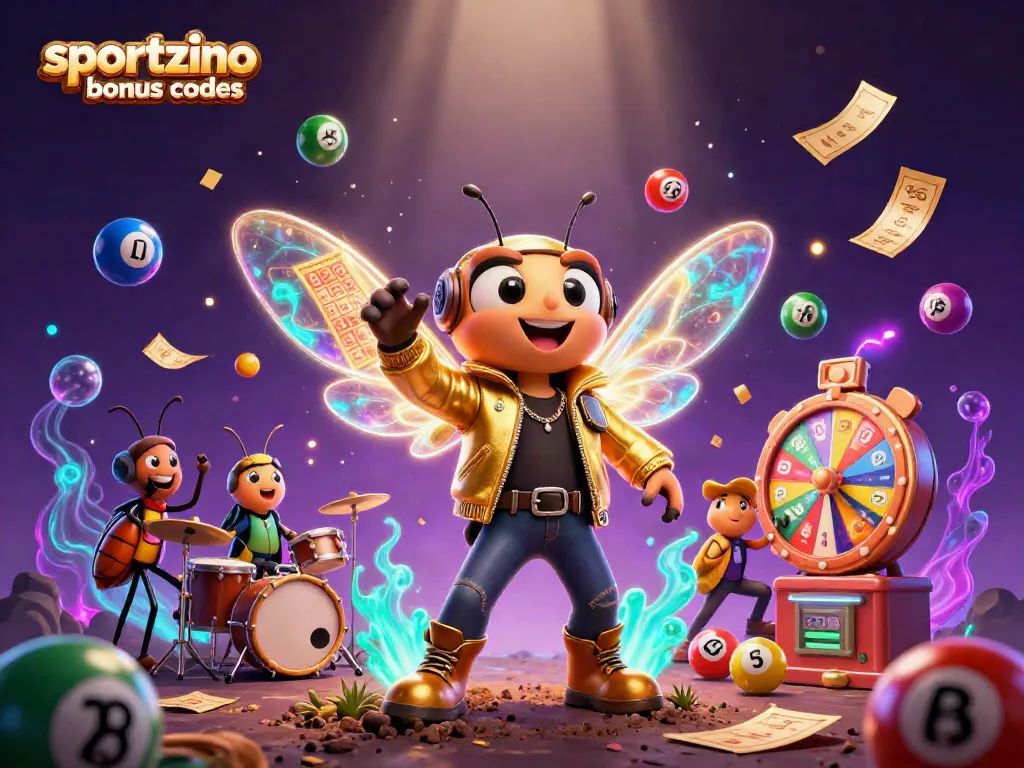 Experience sportzino bonus codes with energetic characters in a vibrant casino scene