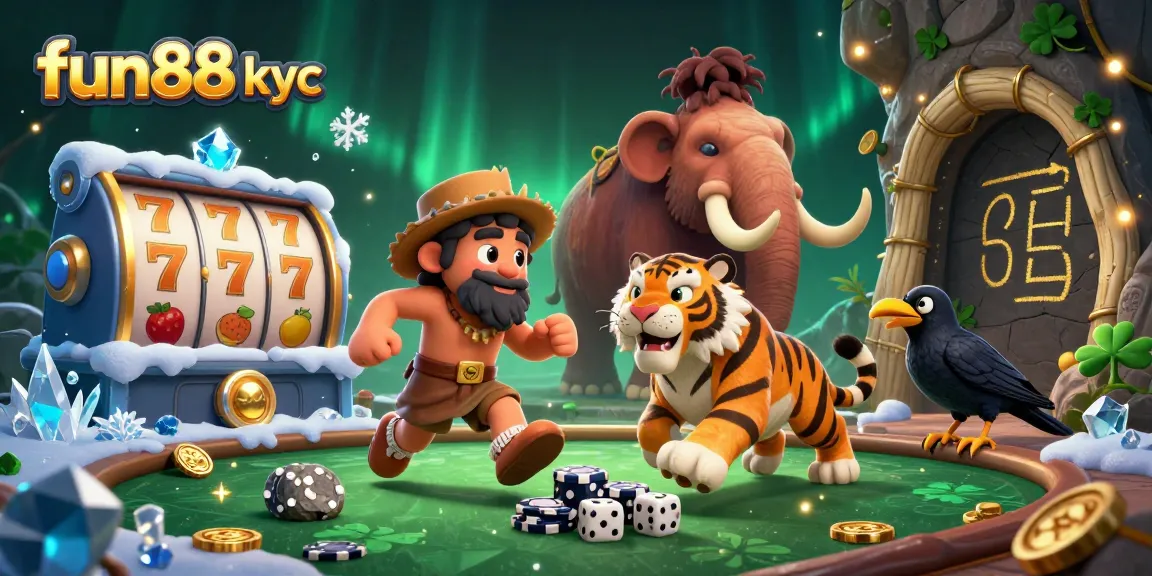 Khám phá fun88 kyc với hình ảnh vui nhộn về cặp nhân vật cổ điển trong sòng bạc nguyên thủy.