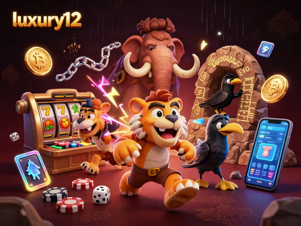 Luxury12 menghadirkan suasana kasino kuno dengan simbol jackpot dan permainan slot yang mewarnai.