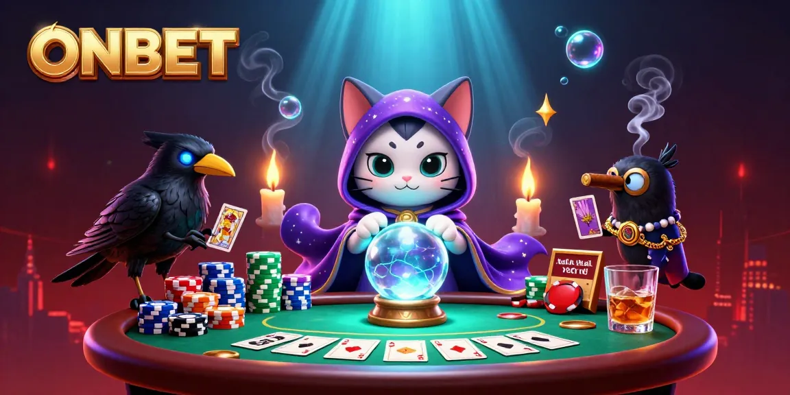 Engage in strategic gaming with ONBET, featuring vibrant poker action in an immersive 3D environment.