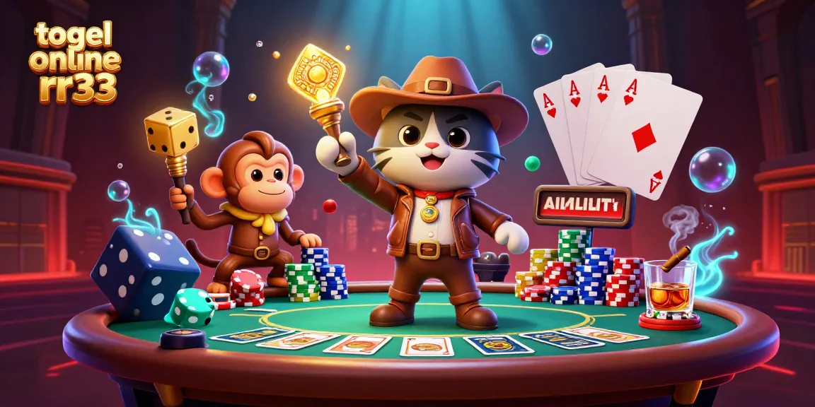 Enjoy dynamic gameplay with Togel Online RR33 featuring a vibrant scene of gambling action.