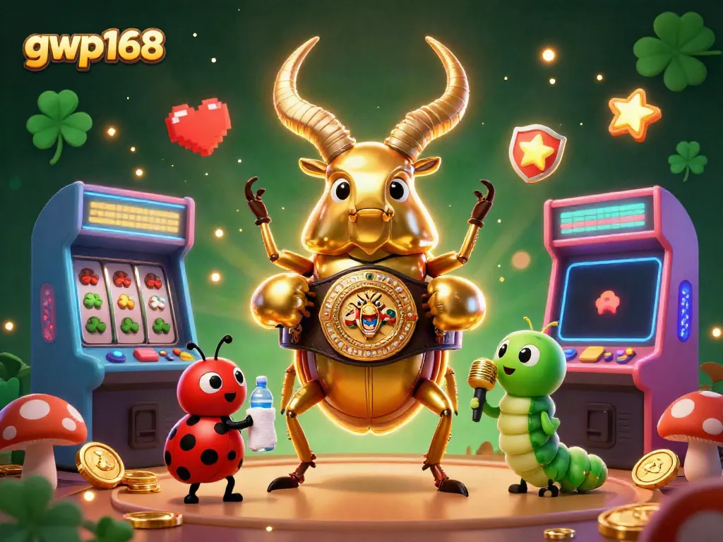 Permainan seru dengan gwp168 menggunakan mesin slot dan karakter lucu di kasino virtual.