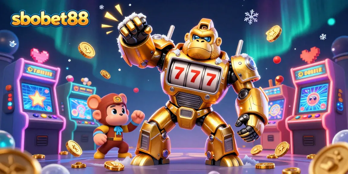 Experience sbobet88’s thrilling gameplay with a vibrant 3D casino scene packed with action.