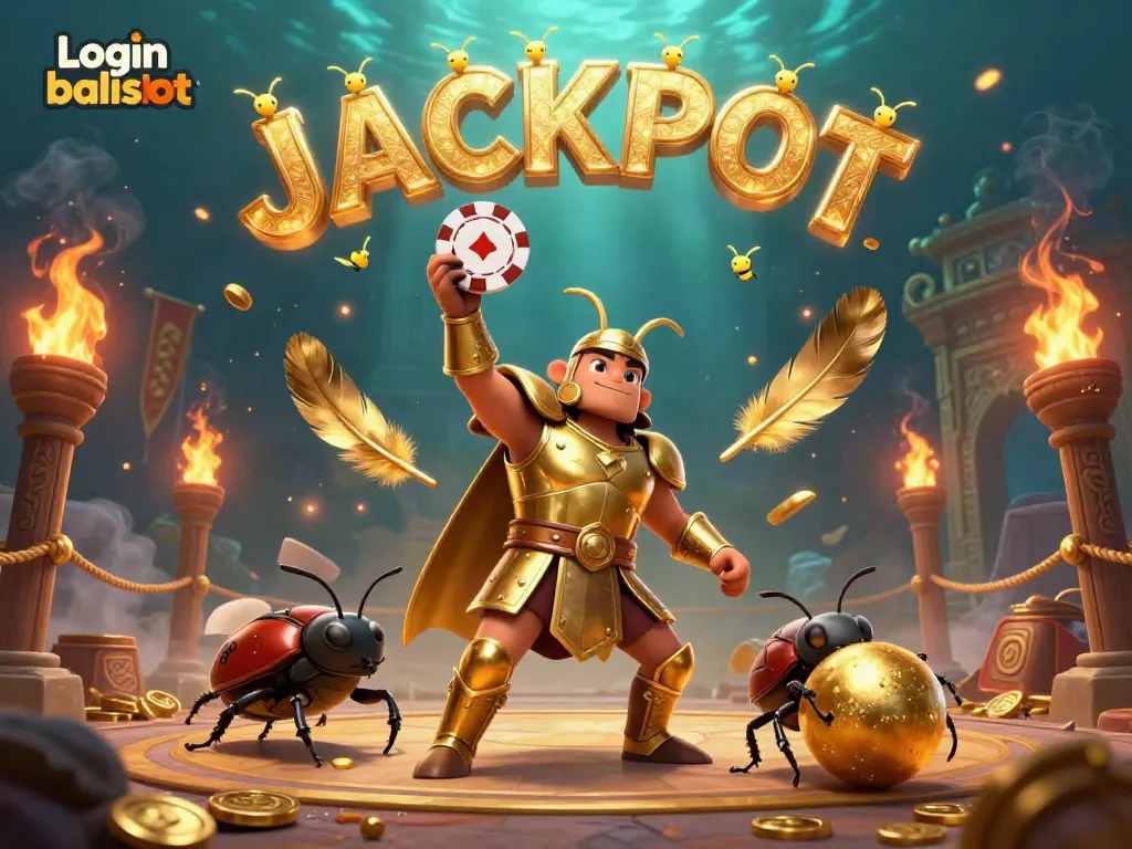 Engage with interactive gameplay at Login balislot, featuring vibrant 3D illustrations of unique characters and casino-themed elements.
