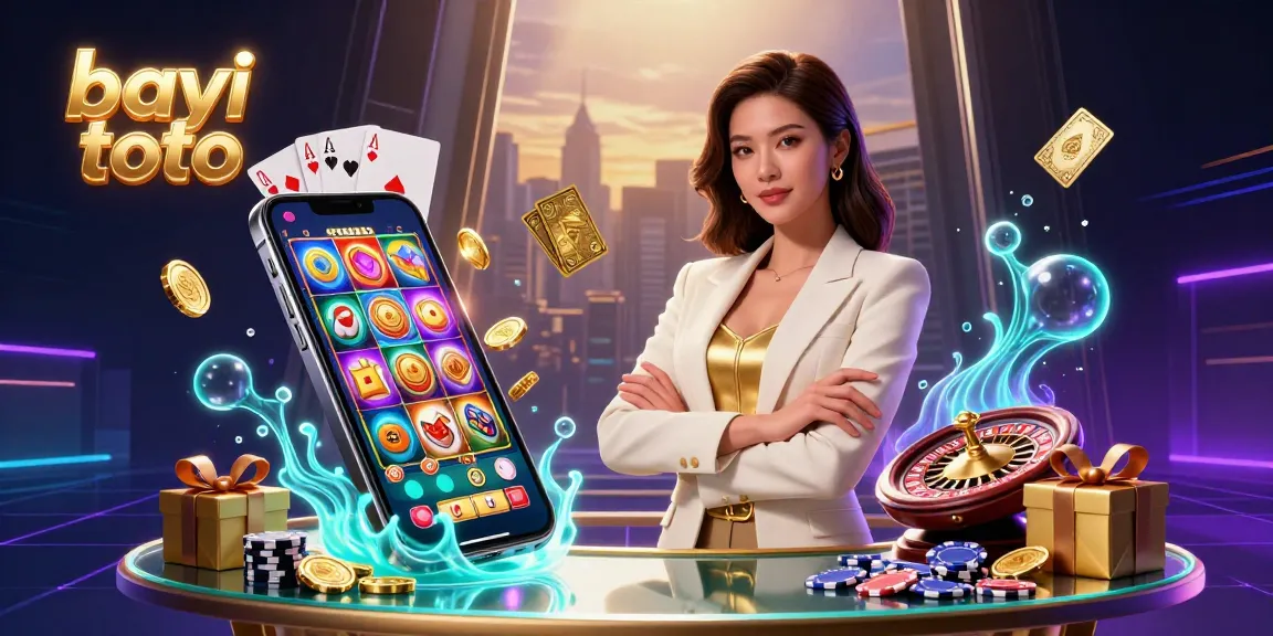 Engage with bayi toto's vibrant 3D casino scene showcasing elegant gameplay, cards, and gaming excitement.