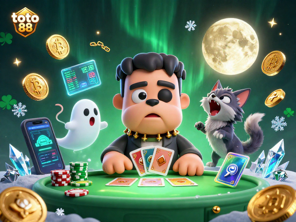 Experience thrilling fun at toto 88 with a colorful, interactive casino scene featuring unique characters and gaming elements.