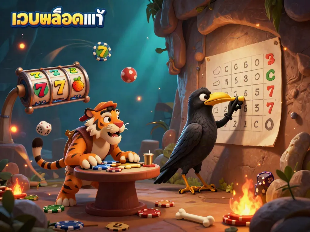 Experience dynamic betting excitement in a prehistoric casino with เว็บสล็อตแท้ and vibrant game elements.