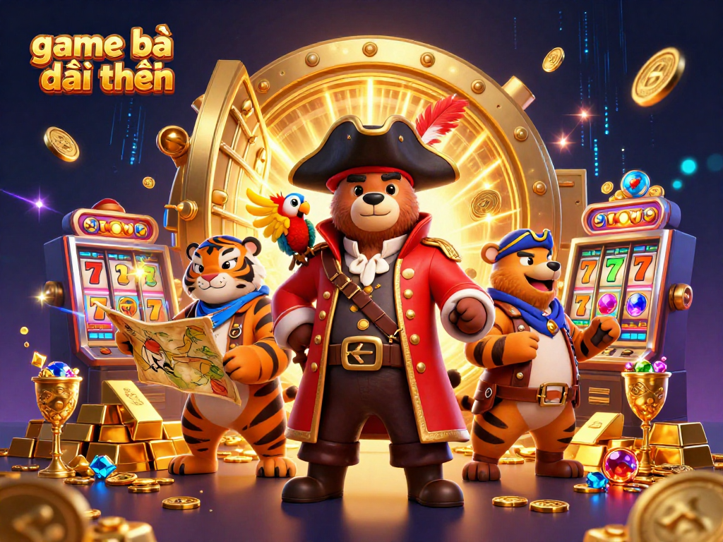 Experience game bài đổi thưởng with a vibrant 3D pirate-themed casino adventure.