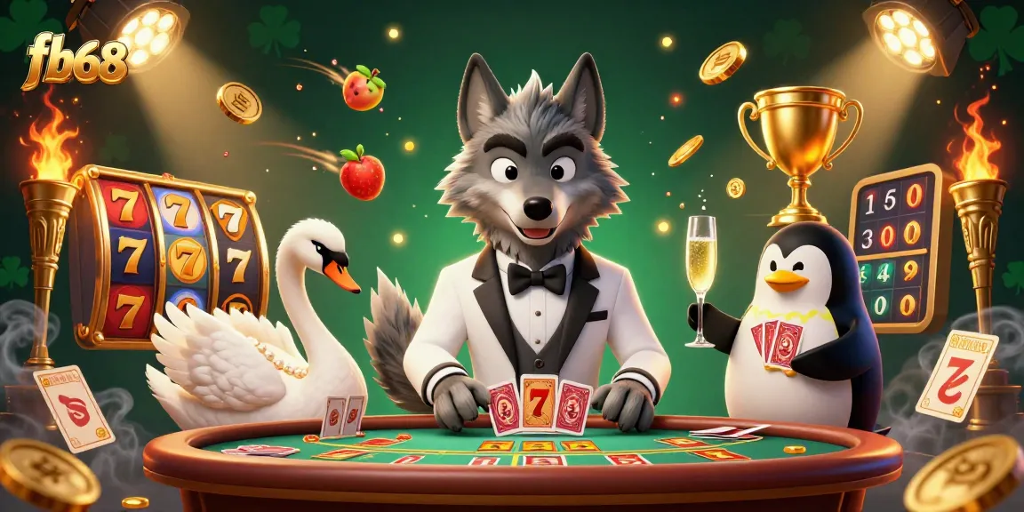 Experience the excitement at fb68's baccarat table with stunning 3D characters and dynamic gambling elements.