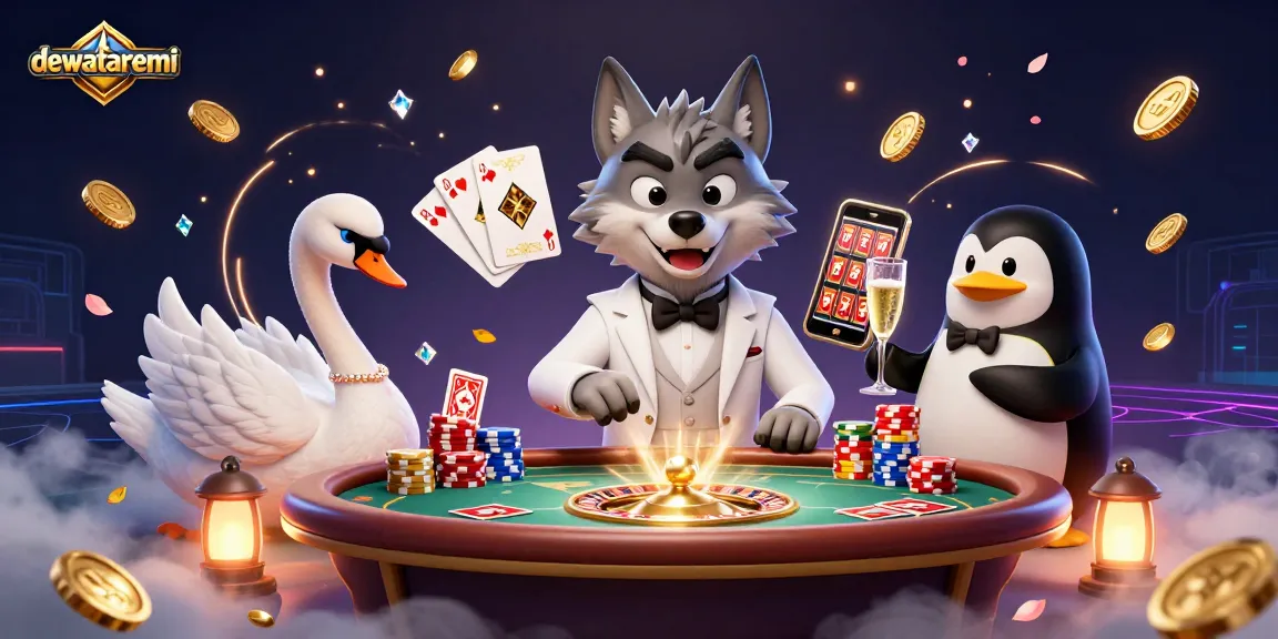 Menangkan hadiah besar di dewataremi sambil bermain kartu remi dalam ilustrasi kasino yang menawan.