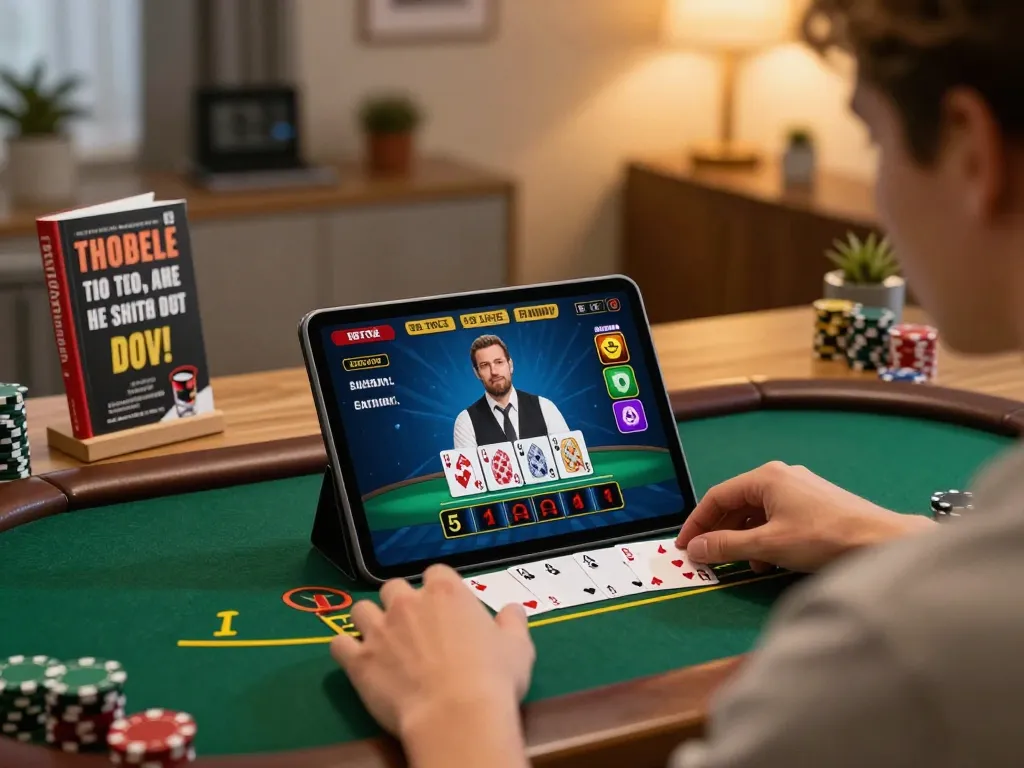Experience engaging gameplay on zx88 with a live dealer blackjack game displayed on a tablet.
