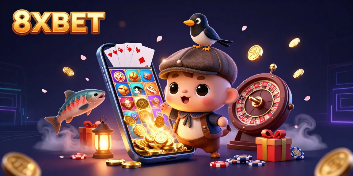 Experience thrilling 8XBET games with vibrant characters and engaging casino elements.