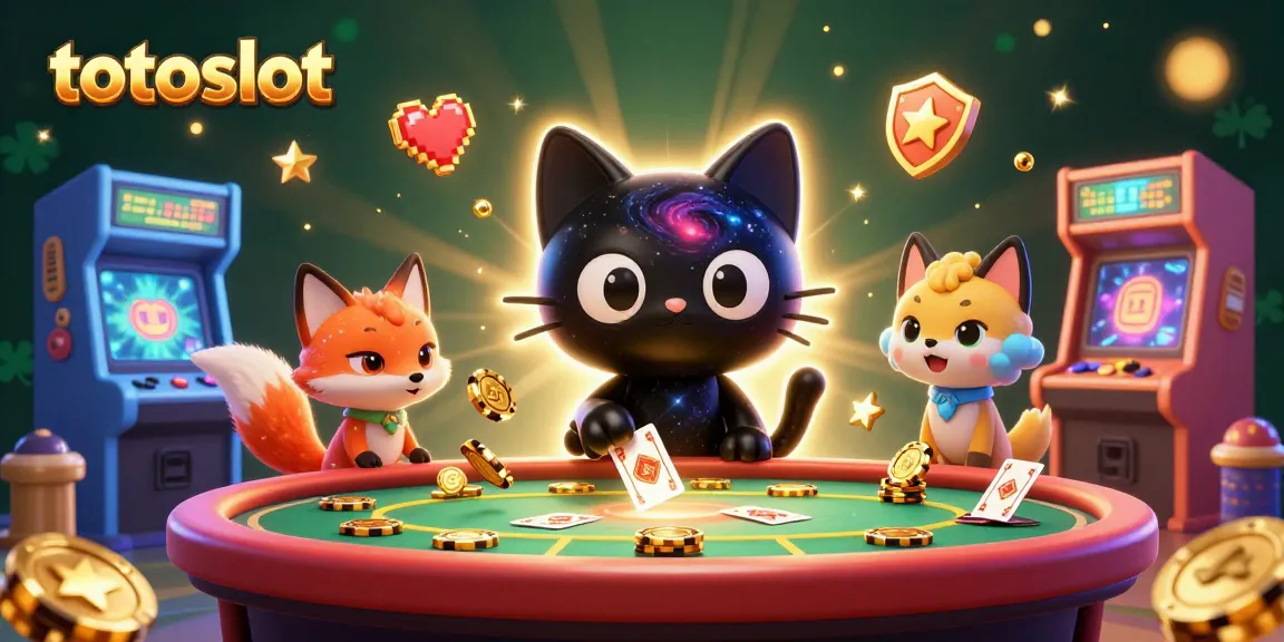 Engage with totoslot features in this vibrant cosmic casino scene with dynamic gaming elements.