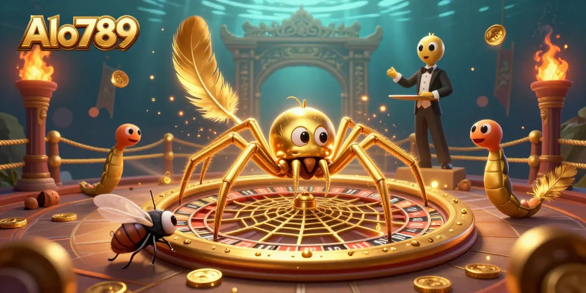 Alo789 enhances your betting experience with a vibrant 3D casino scene filled with action and detail.