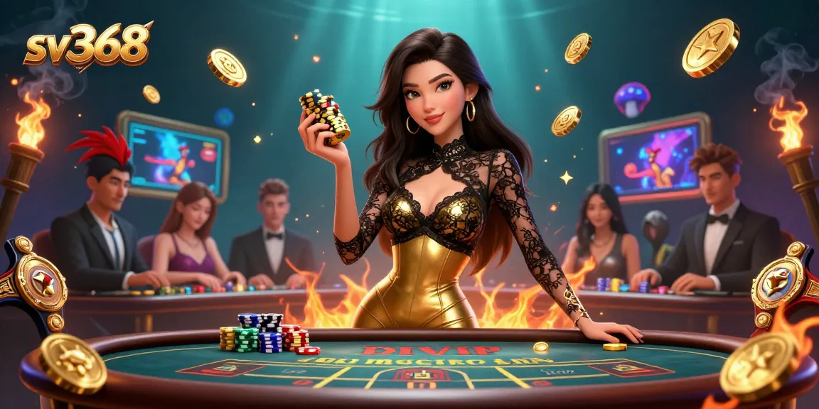 Experience thrilling high-stakes gameplay at sv368, showcasing a casino atmosphere with vibrant energy and golden rewards.