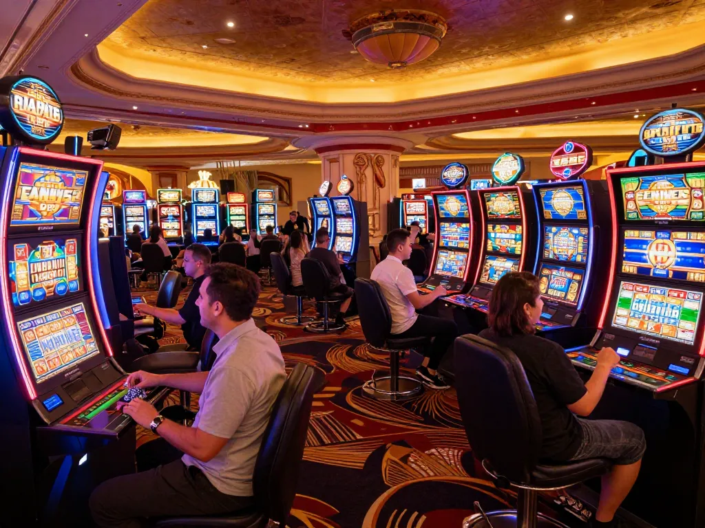 Experience the excitement at LuckyIndex casino as players win big on vibrant slot machines.