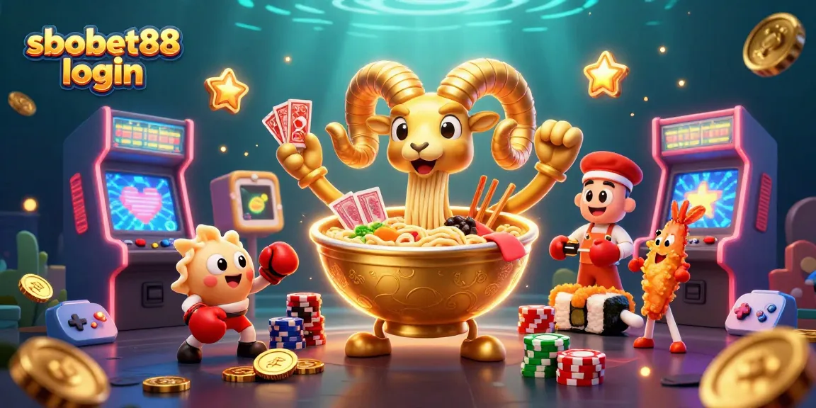 Engage with sbobet88 login through dynamic gaming action featuring vibrant characters and casino elements.