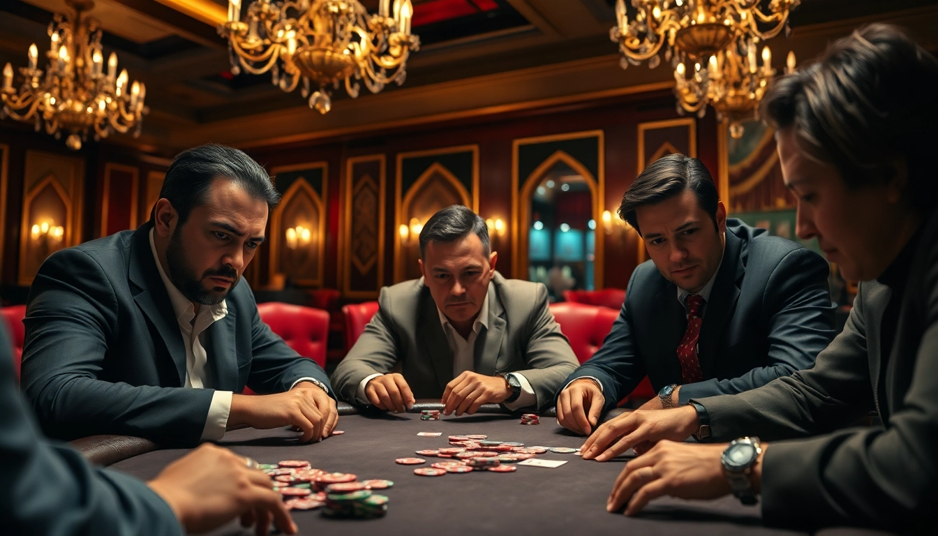 Menghadapi arus hoki di meja poker dengan intensitas tinggi dan suasana mewah.