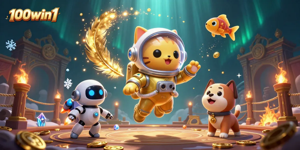 Experience thrilling moments with 100win1 in a vibrant casino illustration featuring interactive gaming elements.