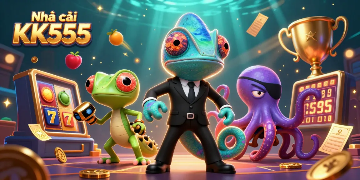 Engage with Nhà cái KK555 in an exciting 3D world of slots and jackpots, featuring dynamic gameplay elements and casino vibes.