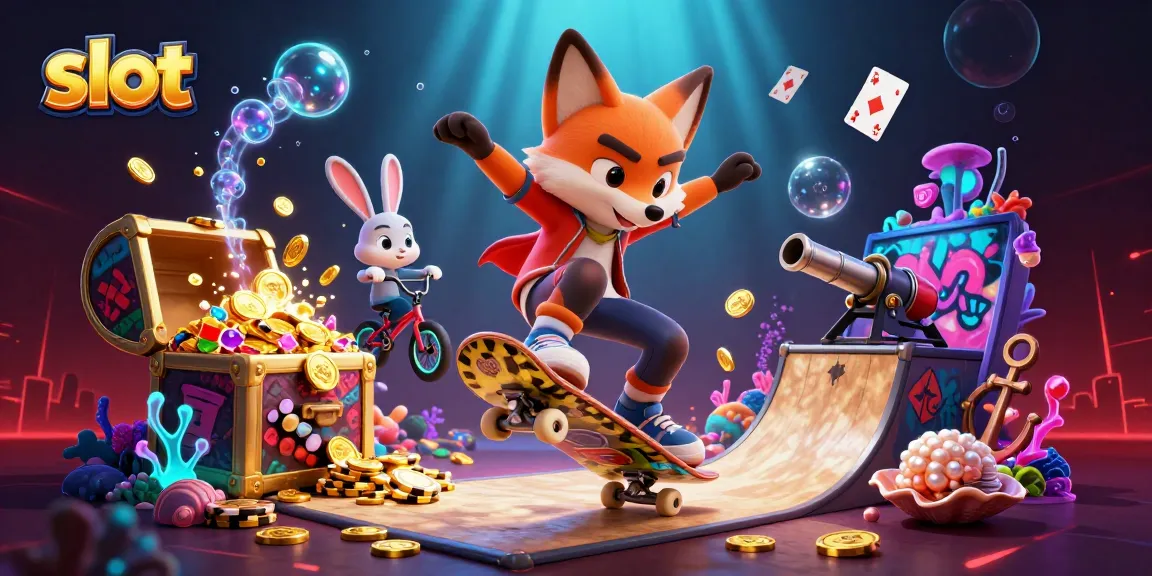 Slot menawarkan pengalaman menakjubkan dengan karakter kartun unik dan elemen kasino yang menarik.