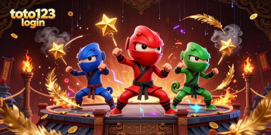Toto123 login offers exciting betting opportunities with chameleons in a casino-inspired scene.