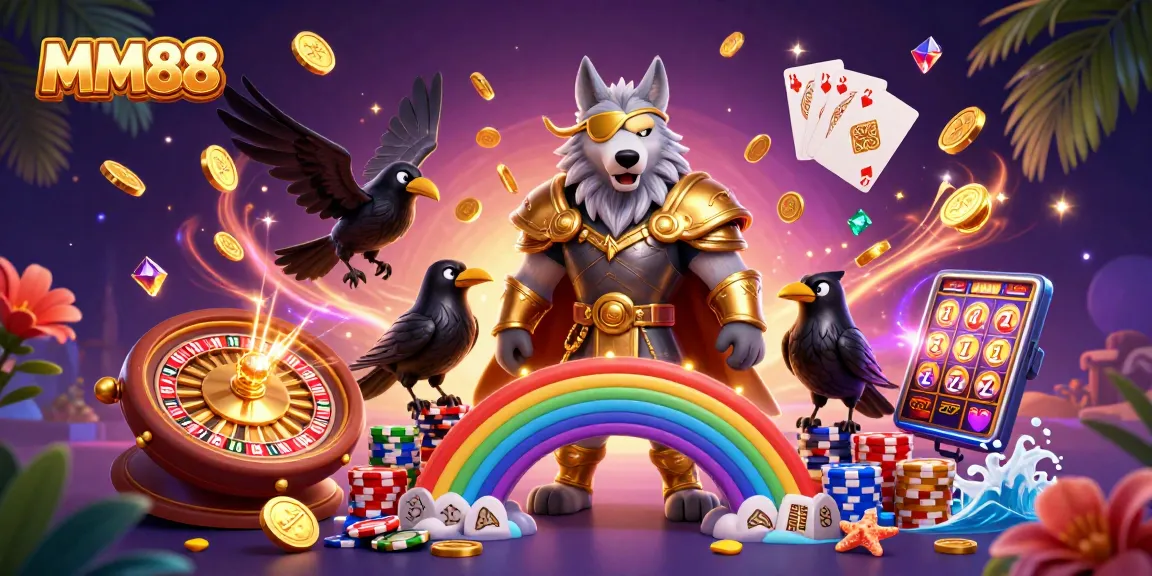Engage with MM88's thrilling online gaming experience, featuring Norse mythology and dynamic casino elements.