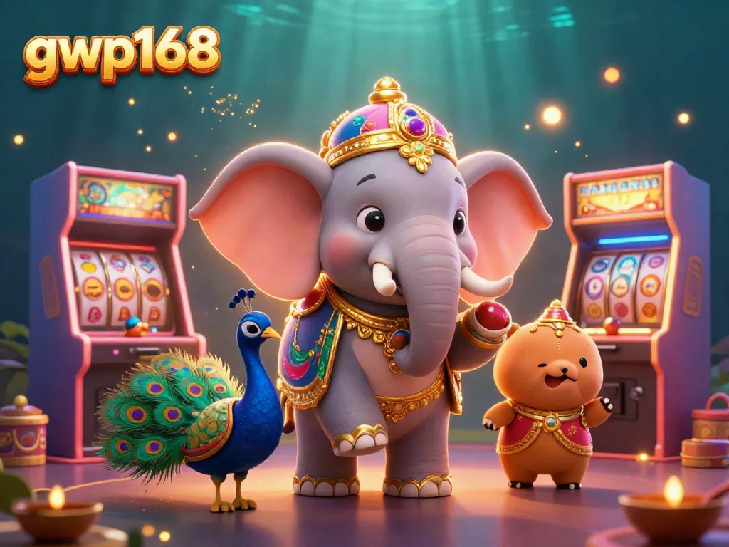 Permainan slot yang mengasyikkan di GWP168 dengan karakter kartun ceria yang menjulang tinggi.