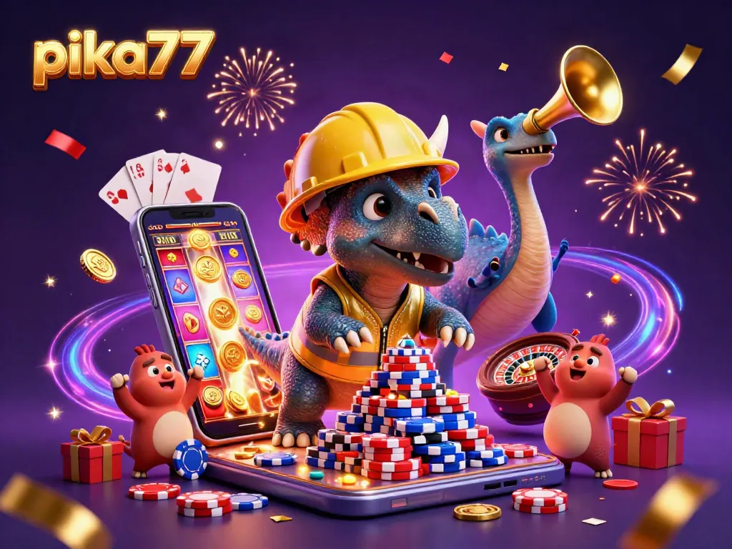 Engage with stunning gambling scenes featuring pika77 and vibrant slot games.
