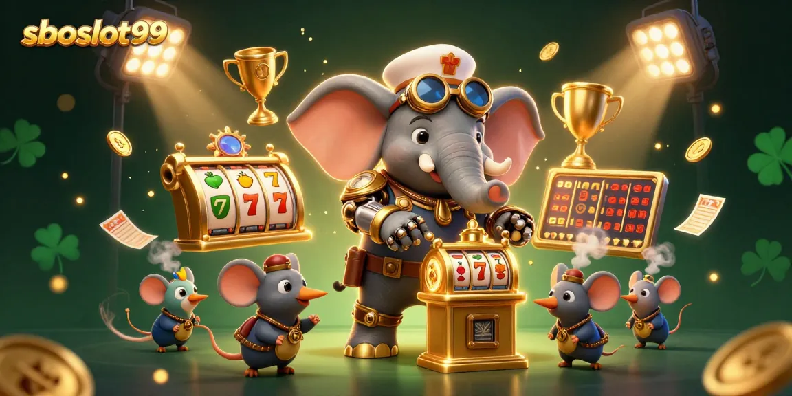 Savor the excitement with sboslot99 as colorful slot elements and steampunk characters bring the casino experience to life.