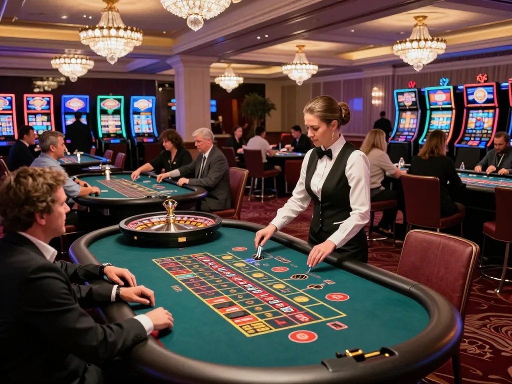 Experience the thrill of roulette and slots with casinoatlas at a vibrant casino