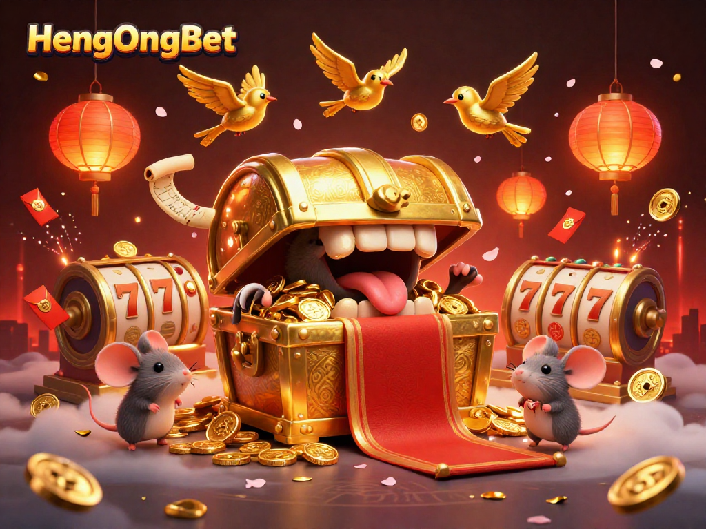 Engage in thrilling gameplay at HengOngBet, featuring enchanting treasures and vibrant slot reels.