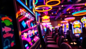 Slot Game dengan grafis cemerlang dan keseruan bermain ditampilkan di konsol modern.