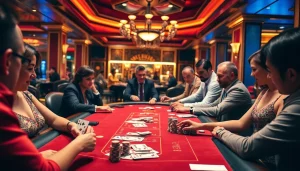 Engage in thrilling gameplay at the Blackjack Casino with professional dealers and vibrant environments.