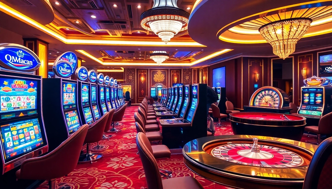 Experience the exhilaration of gaming with QQMacan's premium slot machines and vibrant casino atmosphere.