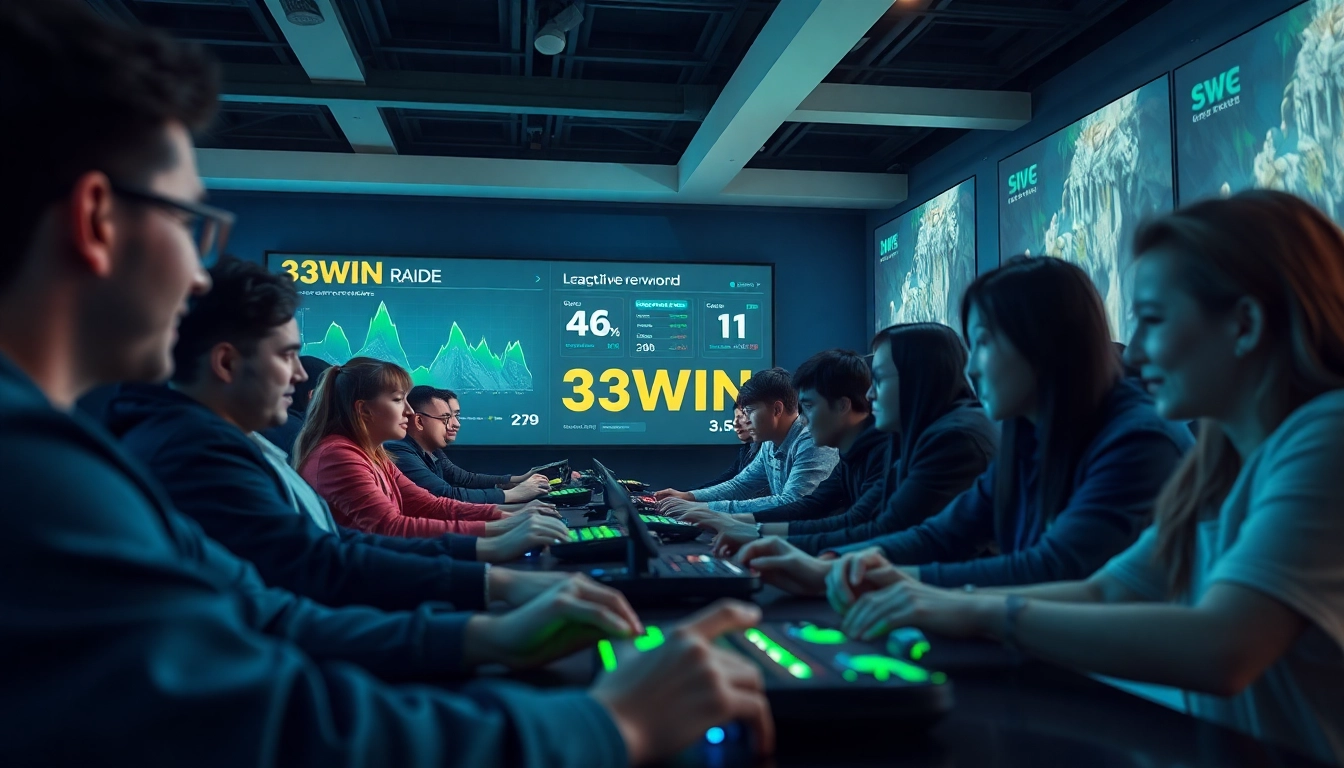 Exciting online gaming scene featuring the 33WIN platform with diverse players.