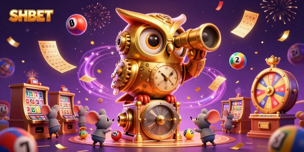 Experience thrilling casino games at SHBET with vibrant illustrations showcasing excitement and rewards.